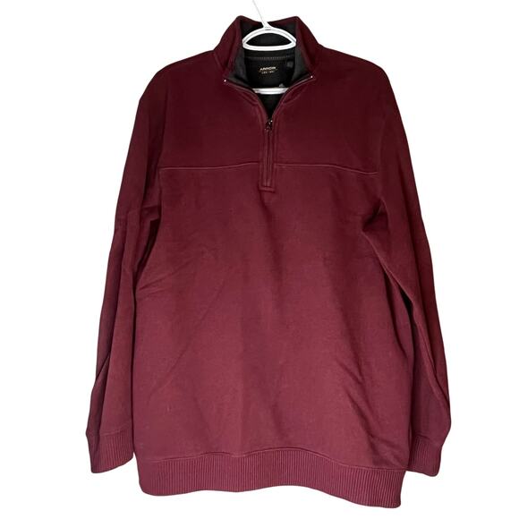 Arrow Men’s 1/4 Zip Maroon Sweater Size Large - Picture 1 of 12